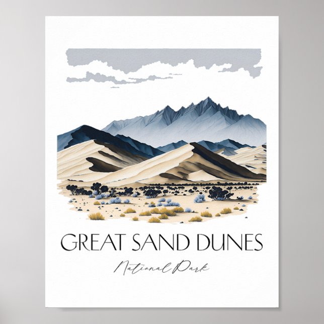 Affiche Magnifique Parc national des Great Sand Dunes Rand (Devant)