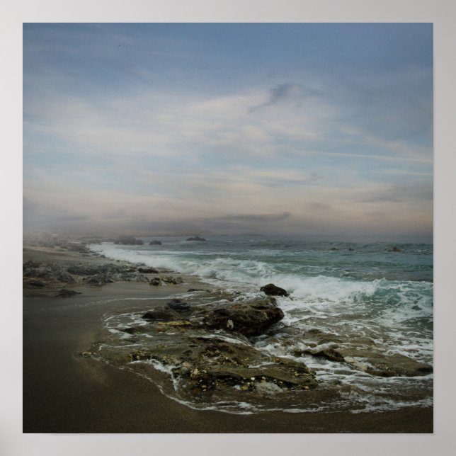 Affiche Magnifique paysage avec mer et ciel spectaculaire (Devant)