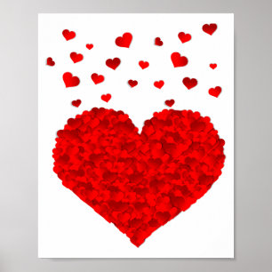 Affiche Magnifique T-Shirt de la Saint-Valentin au cœur ro