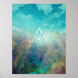Affiche Magnifique triangle Orion nebula "All See eye"