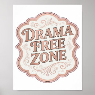 Affiche Magnifique zone moderne sans DRAME rose Design