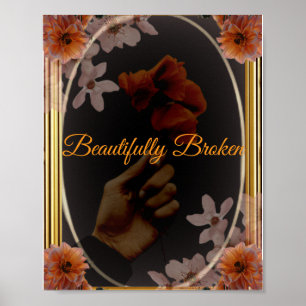 Affiche Magnifiquement Brisé Floral Gothique