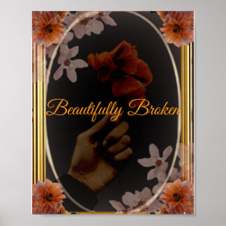Affiche Magnifiquement Brisé Floral Gothique