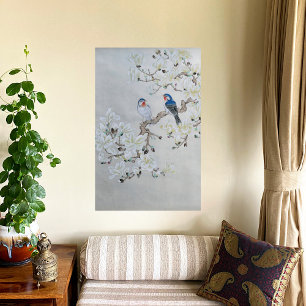 Affiche Magnolia blanc