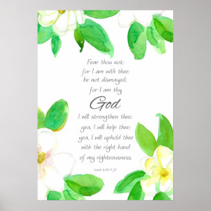 Affiche Magnolias Ne Craignez Pas Écriture Biblique Isaïe