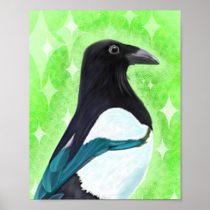 Affiche Magpie curieuse