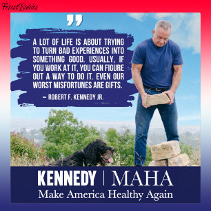 Affiche MAHA Rendre l'Amérique en santé Kennedy Dog RFK jr