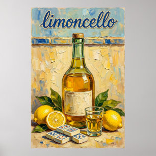 Affiche Mahjong Cocktail Vintage Rétro