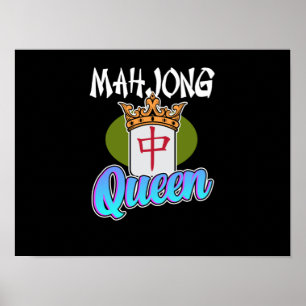 Affiche Mahjong Queen Jeu Mahjong Joueur Jeux Graphique