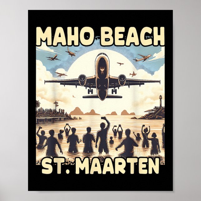 Affiche Maho Beach St. Maarten (Devant)
