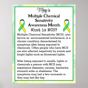 Affiche Mai est une sensibilisation à la sensibilité chimi