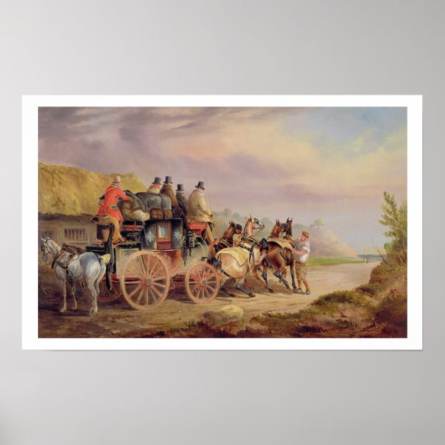 Affiche Mail Coaches on the Road : The Quicksilver Devonp (Devant)