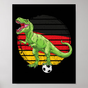 Affiche Maillot allemand de foot Dino Trex Allemagne Drape
