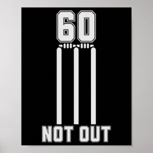 Affiche Maillot de cricket 60 pas sorti 60 courses cricket