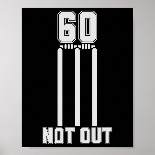 Affiche Maillot de cricket 60 pas sorti 60 courses cricket (Devant)