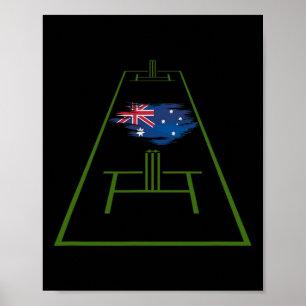 Affiche Maillot de cricket australien jaune Cricket Austra