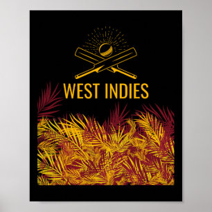 Affiche Maillot de cricket bordeaux des Windies Cricket de