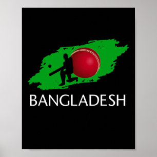 Affiche Maillot de cricket du Bangladesh 
