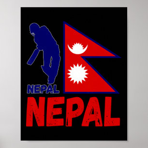 Affiche Maillot de cricket du Népal 1