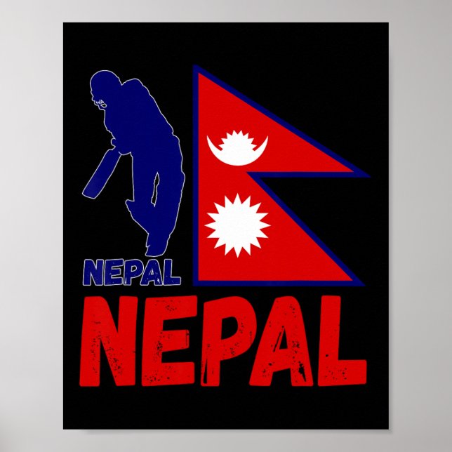 Affiche Maillot de cricket du Népal 1  (Devant)