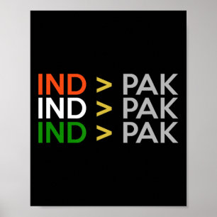 Affiche Maillot de cricket indien meilleur que le Pakistan