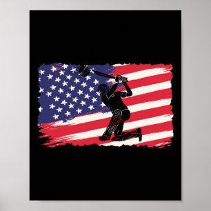 Affiche Maillot de cricket Usa Cricket Amérique