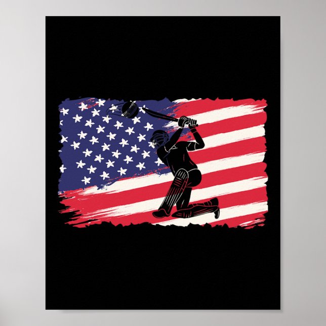 Affiche Maillot de cricket Usa Cricket Amérique  (Devant)