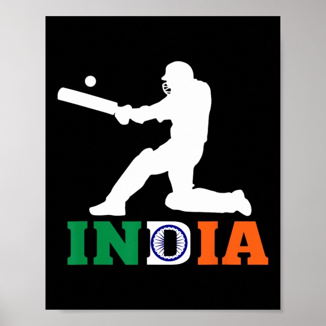 Affiche Maillot de fan de cricket d'Inde 2025 Cricket indi (Devant)