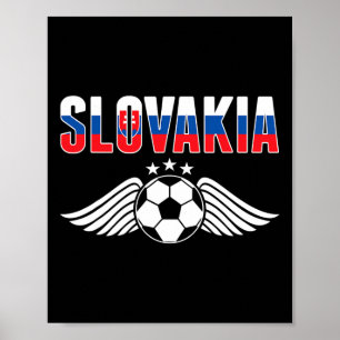 Affiche Maillot de fans de football slovaques - Drapeau sl