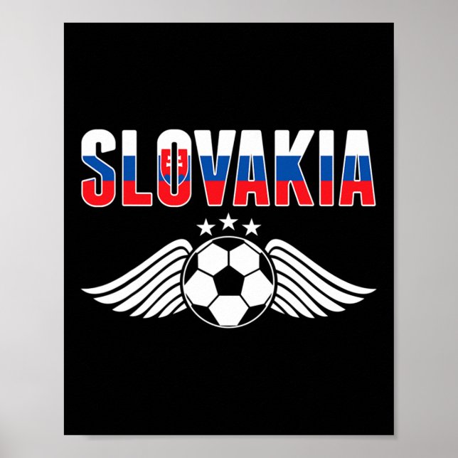 Affiche Maillot de fans de football slovaques - Drapeau sl (Devant)