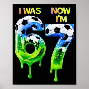 Affiche Maillot de foot 67 pour garçons Anniversaire 67 ,