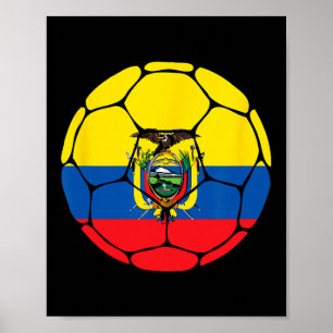 Affiche Maillot de foot Ll Drapeau Equateur Equatorien Cad