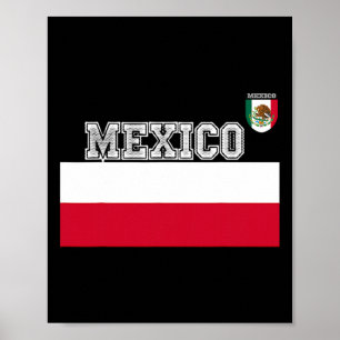Affiche Maillot de foot mexicain vert drapeau kits de foot
