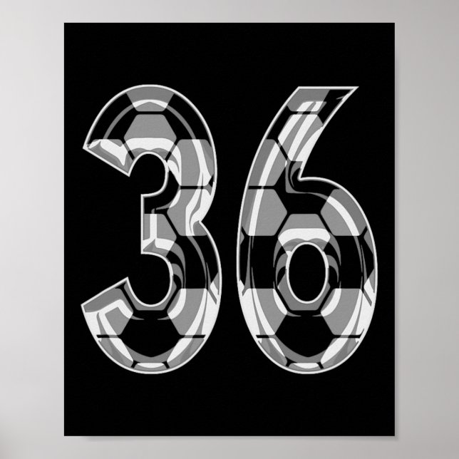 Affiche Maillot de foot modèle numéro 36 uniforme de joueu (Devant)