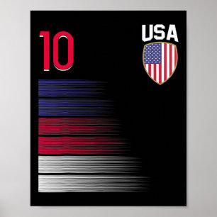 Affiche Maillot de foot Usa Byll Drapeau