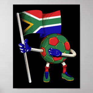Affiche Maillot de football d'Afrique du Sud Drapeau de l'