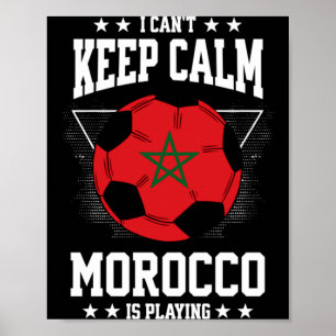 Affiche Maillot de Football Maroc 2022 Drapeau Drôle Amour