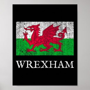 Affiche Maillot de football rétro du Pays de Galles Wrexha