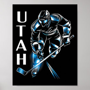 Affiche Maillot de hockey d'Eddy Canyon pour adultes Utah