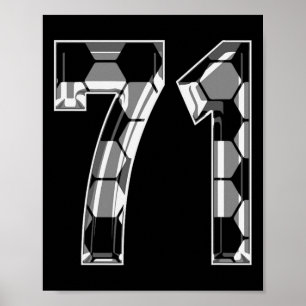 Affiche Maillot de joueur de football à motif argenté numé