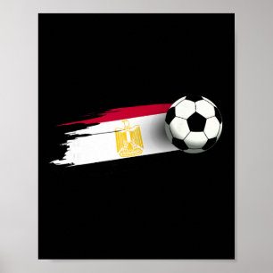 Affiche Maillot de l'équipe de football égyptienne Drapeau