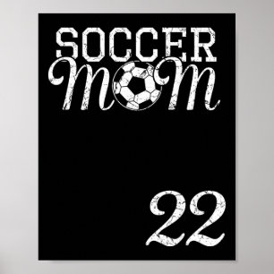 Affiche Maillot de maman de foot Numéro 22 Joueur préféré