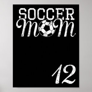 Affiche Maillot de mère de footballeur Numéro 12 Joueur pr