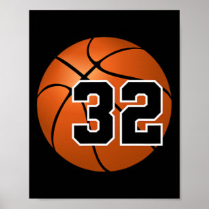 Affiche Maillot de Sketll Chanceux Numéro Préféré #32