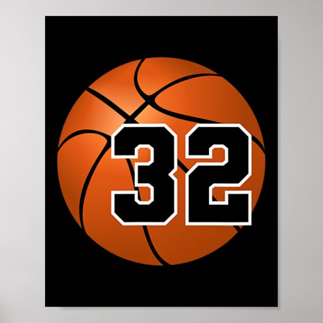 Affiche Maillot de Sketll Chanceux Numéro Préféré #32  (Devant)