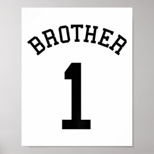 Affiche Maillot d'équipe frère n° 1 Soccer Handll croquis
