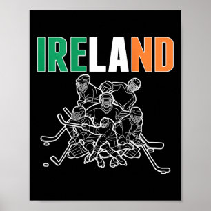 Affiche Maillot des fans de hockey sur glace d'Irlande - S