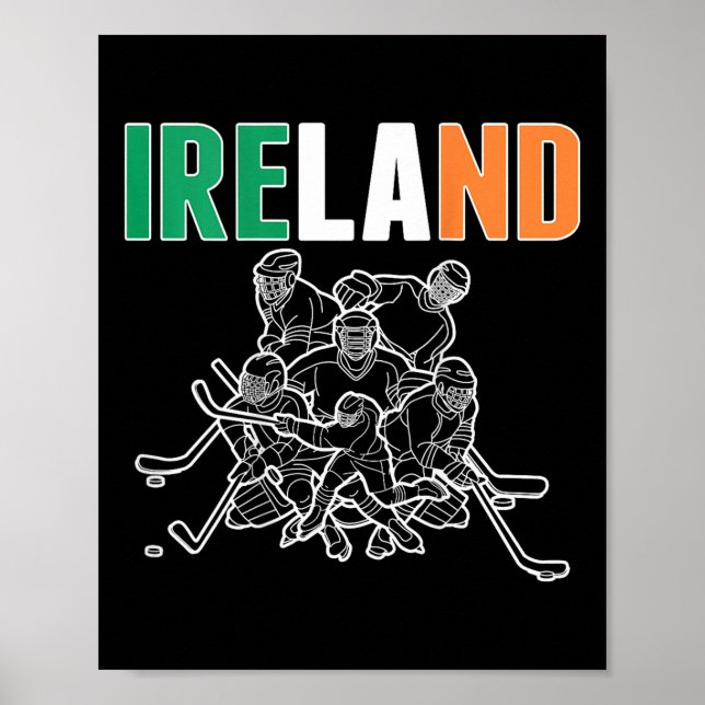 Affiche Maillot des fans de hockey sur glace d'Irlande - S (Devant)