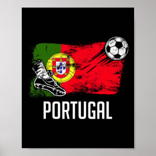 Affiche Maillot drapeau du Portugal Équipe de football por