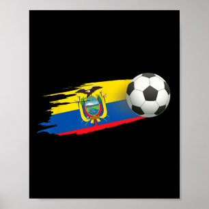 Affiche Maillot Drapeau Équateur - Football Ll Footll